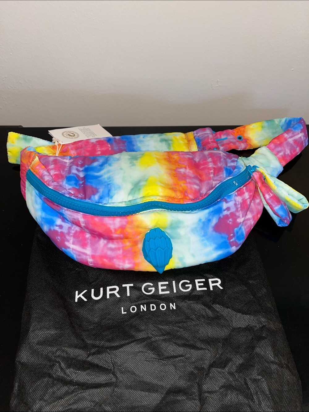🗣️BRAND NEW! NEVER USED! Kurt Geiger Tie-Dye Waist Bag in Vibrant Multicolors